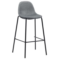 vidaXL Barhocker 2 Stk. Hellgrau Stoff
