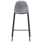 vidaXL Barhocker 2 Stk. Hellgrau Stoff vidaXL Barhocker 2 Stk. Hellgrau Stoff