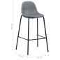 vidaXL Barhocker 2 Stk. Hellgrau Stoff vidaXL Barhocker 2 Stk. Hellgrau Stoff
