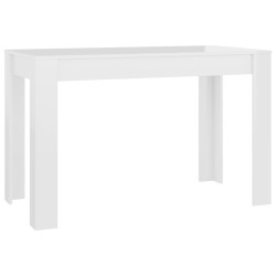 vidaXL Esstisch Hochglanz-Weiß 120x60x76 cm Holzwerkstoff