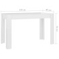 vidaXL Esstisch Hochglanz-Weiß 120x60x76 cm Holzwerkstoff vidaXL Esstisch Hochglanz-Weiß 120x60x76 cm Holzwerkstoff