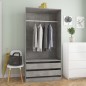 vidaXL Kleiderschrank Betongrau 100x50x200 cm Holzwerkstoff vidaXL Kleiderschrank Betongrau 100x50x200 cm Holzwerkstoff