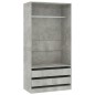 vidaXL Kleiderschrank Betongrau 100x50x200 cm Holzwerkstoff vidaXL Kleiderschrank Betongrau 100x50x200 cm Holzwerkstoff