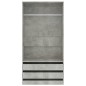 vidaXL Kleiderschrank Betongrau 100x50x200 cm Holzwerkstoff vidaXL Kleiderschrank Betongrau 100x50x200 cm Holzwerkstoff