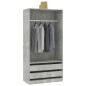 vidaXL Kleiderschrank Betongrau 100x50x200 cm Holzwerkstoff vidaXL Kleiderschrank Betongrau 100x50x200 cm Holzwerkstoff