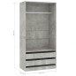vidaXL Kleiderschrank Betongrau 100x50x200 cm Holzwerkstoff vidaXL Kleiderschrank Betongrau 100x50x200 cm Holzwerkstoff