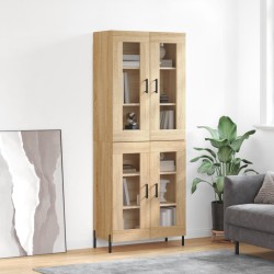 Highboard Sonoma-Eiche 69,5x34x180 cm Holzwerkstoff