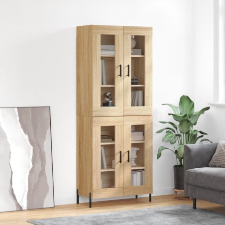 Highboard Sonoma-Eiche 69,5x34x180 cm Holzwerkstoff