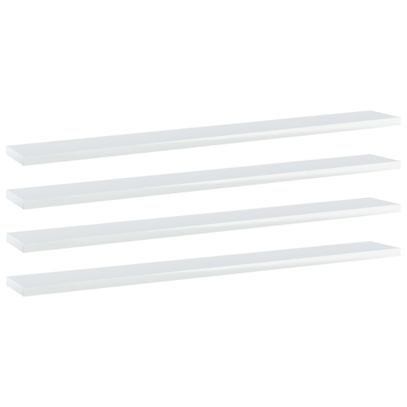 vidaXL Bücherregal-Bretter 4 Stk. Hochglanz-Weiß 80x10x1,5 cm vidaXL Bücherregal-Bretter 4 Stk. Hochglanz-Weiß 80x10x1,5 cm