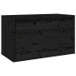 vidaXL Wandschrank Schwarz 60x30x35 cm Massivholz Kiefer vidaXL Wandschrank Schwarz 60x30x35 cm Massivholz Kiefer
