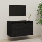 vidaXL Wandschrank Schwarz 60x30x35 cm Massivholz Kiefer vidaXL Wandschrank Schwarz 60x30x35 cm Massivholz Kiefer
