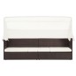 vidaXL Gartensofa mit Sonnendach Poly Rattan Braun vidaXL Gartensofa mit Sonnendach Poly Rattan Braun