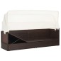 vidaXL Gartensofa mit Sonnendach Poly Rattan Braun vidaXL Gartensofa mit Sonnendach Poly Rattan Braun