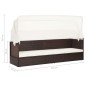 vidaXL Gartensofa mit Sonnendach Poly Rattan Braun vidaXL Gartensofa mit Sonnendach Poly Rattan Braun