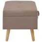 vidaXL Hocker mit Stauraum 40 cm Braun Stoff vidaXL Hocker mit Stauraum 40 cm Braun Stoff
