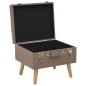 vidaXL Hocker mit Stauraum 40 cm Braun Stoff vidaXL Hocker mit Stauraum 40 cm Braun Stoff