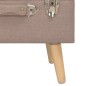 vidaXL Hocker mit Stauraum 40 cm Braun Stoff vidaXL Hocker mit Stauraum 40 cm Braun Stoff