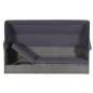 vidaXL Gartenbett mit Baldachin Grau 205×62 cm Poly Rattan vidaXL Gartenbett mit Baldachin Grau 205×62 cm Poly Rattan