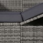 vidaXL Gartenbett mit Baldachin Grau 205×62 cm Poly Rattan vidaXL Gartenbett mit Baldachin Grau 205×62 cm Poly Rattan