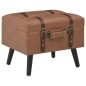 vidaXL Hocker mit Stauraum 40 cm Braun Kunstleder vidaXL Hocker mit Stauraum 40 cm Braun Kunstleder