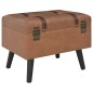 vidaXL Hocker mit Stauraum 40 cm Braun Kunstleder vidaXL Hocker mit Stauraum 40 cm Braun Kunstleder
