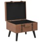 vidaXL Hocker mit Stauraum 40 cm Braun Kunstleder vidaXL Hocker mit Stauraum 40 cm Braun Kunstleder