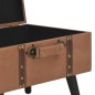 vidaXL Hocker mit Stauraum 40 cm Braun Kunstleder vidaXL Hocker mit Stauraum 40 cm Braun Kunstleder
