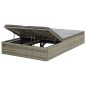 vidaXL Sonnenliege mit Auflage Poly Rattan Grau vidaXL Sonnenliege mit Auflage Poly Rattan Grau