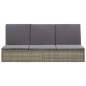 vidaXL Sonnenliege mit Auflage Poly Rattan Grau vidaXL Sonnenliege mit Auflage Poly Rattan Grau