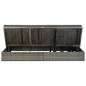 vidaXL Sonnenliege mit Auflage Poly Rattan Grau vidaXL Sonnenliege mit Auflage Poly Rattan Grau