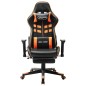 vidaXL Gaming-Stuhl mit Fußstütze Schwarz und Orange Kunstleder vidaXL Gaming-Stuhl mit Fußstütze Schwarz und Orange Kunstleder
