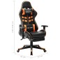 vidaXL Gaming-Stuhl mit Fußstütze Schwarz und Orange Kunstleder vidaXL Gaming-Stuhl mit Fußstütze Schwarz und Orange Kunstleder