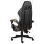 vidaXL Gaming-Stuhl mit Fußstütze Schwarz und Golden Kunstleder vidaXL Gaming-Stuhl mit Fußstütze Schwarz und Golden Kunstleder