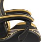 vidaXL Gaming-Stuhl mit Fußstütze Schwarz und Golden Kunstleder vidaXL Gaming-Stuhl mit Fußstütze Schwarz und Golden Kunstleder