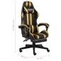 vidaXL Gaming-Stuhl mit Fußstütze Schwarz und Golden Kunstleder vidaXL Gaming-Stuhl mit Fußstütze Schwarz und Golden Kunstleder