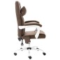 vidaXL Massage-Bürostuhl Braun Stoff vidaXL Massage-Bürostuhl Braun Stoff
