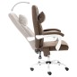 vidaXL Massage-Bürostuhl Braun Stoff vidaXL Massage-Bürostuhl Braun Stoff