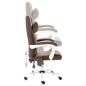 vidaXL Massage-Bürostuhl Braun Stoff vidaXL Massage-Bürostuhl Braun Stoff