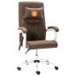 vidaXL Massage-Bürostuhl Braun Stoff vidaXL Massage-Bürostuhl Braun Stoff