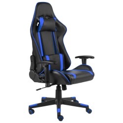 vidaXL Gaming-Stuhl Drehbar Blau PVC