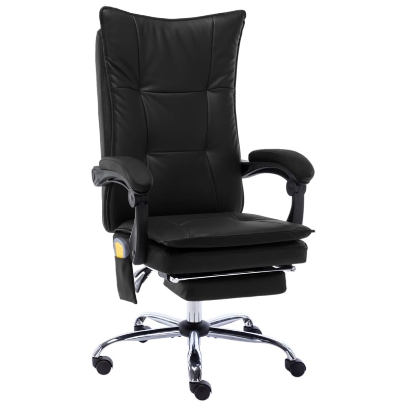 vidaXL Massage-Bürostuhl Schwarz Kunstleder vidaXL Massage-Bürostuhl Schwarz Kunstleder