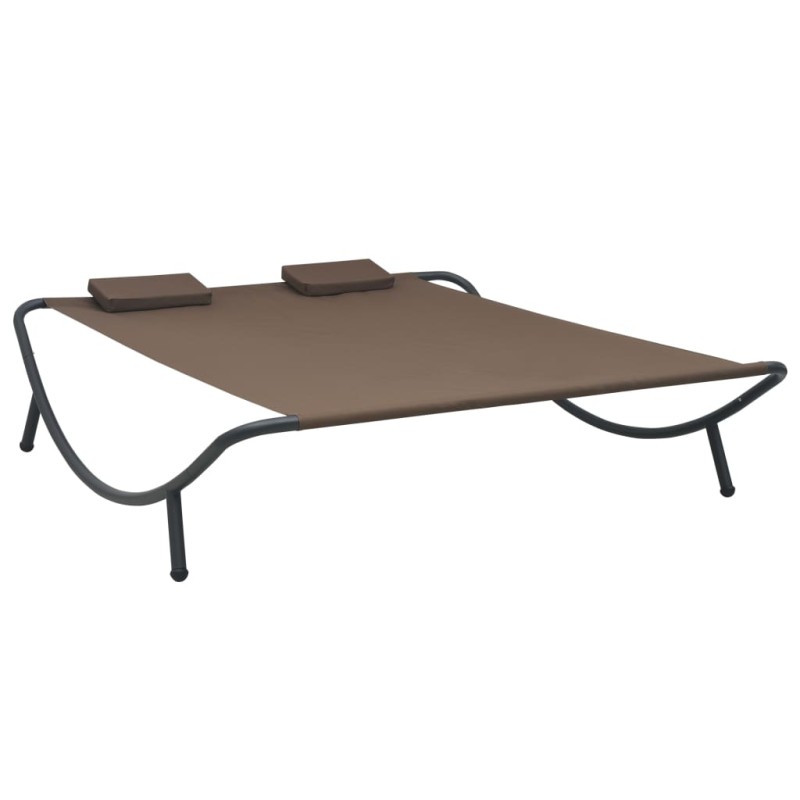 vidaXL Outdoor-Loungebett Stoff Braun vidaXL Outdoor-Loungebett Stoff Braun
