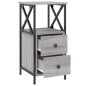 vidaXL Nachttisch Grau Sonoma-Eiche 34x35,5x70 cm Holzwerkstoff vidaXL Nachttisch Grau Sonoma-Eiche 34x35,5x70 cm Holzwerkstoff