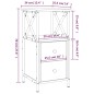 vidaXL Nachttisch Grau Sonoma-Eiche 34x35,5x70 cm Holzwerkstoff vidaXL Nachttisch Grau Sonoma-Eiche 34x35,5x70 cm Holzwerkstoff