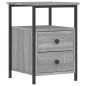 vidaXL Nachttisch Grau Sonoma-Eiche 34x35,5x50 cm Holzwerkstoff