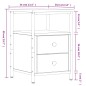 vidaXL Nachttisch Grau Sonoma-Eiche 34x35,5x50 cm Holzwerkstoff