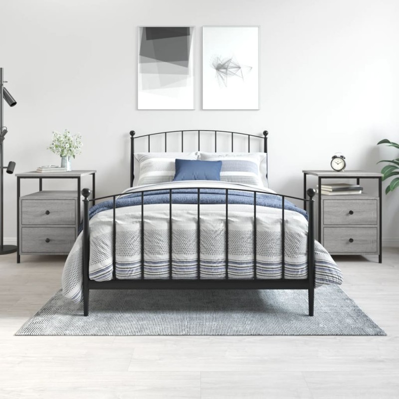 vidaXL Nachttische 2 Stk. Grau Sonoma 44x45x60 cm Holzwerkstoff vidaXL Nachttische 2 Stk. Grau Sonoma 44x45x60 cm Holzwerkstoff
