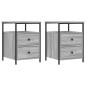 vidaXL Nachttische 2 Stk. Grau Sonoma 44x45x60 cm Holzwerkstoff vidaXL Nachttische 2 Stk. Grau Sonoma 44x45x60 cm Holzwerkstoff