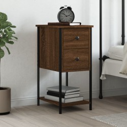 vidaXL Nachttisch Braun Eichen-Optik 32x42x70 cm Holzwerkstoff