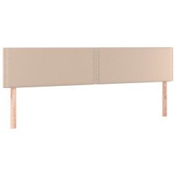 Kopfteile 2 Stk. Cappuccino-Braun 100x5x78/88 cm Kunstleder